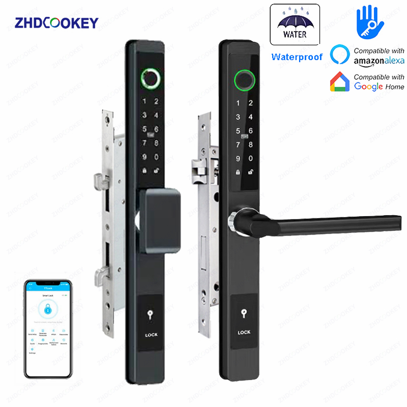 Smart Garden Lock - Биометрический цифровой дверной замок ZHDCOOKEY, водонепроницаемый,