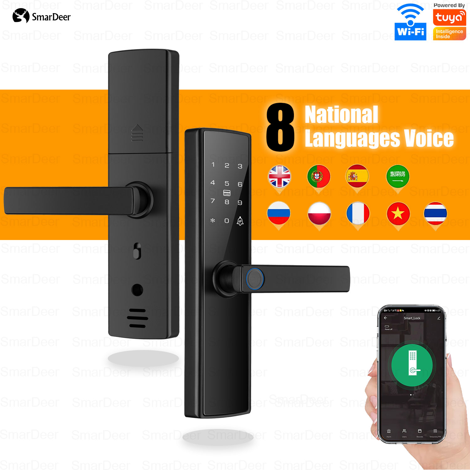Smart Garden Lock - SmarDeer электронный дверной замок Tuya, умный