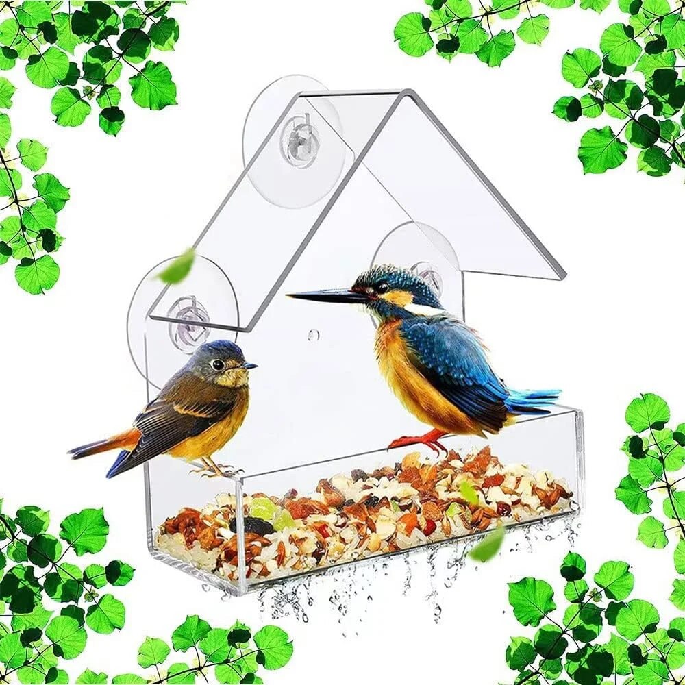 Smart Bird Feeder Camera - Акриловая кормушка для птиц с прозрачным