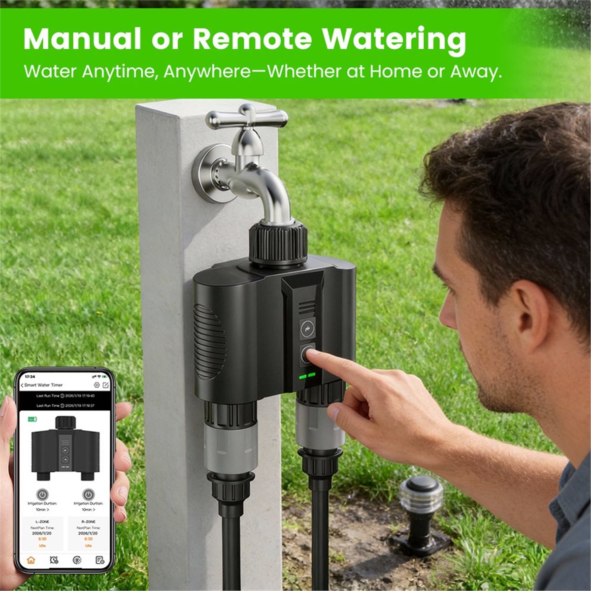 Y17A 1 комплект WiFi-таймера д – обзор и цена Smart Garden Sprinkler
