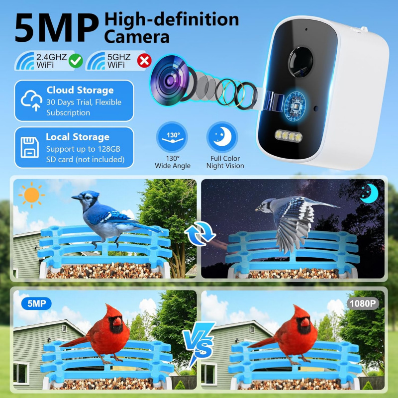 Умная кормушка для птиц с Wi-F – обзор и цена Smart Bird Feeder Camera