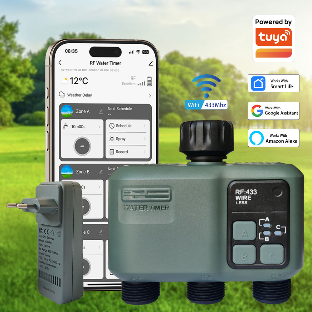 Таймер полива Tuya Wifi+RF433  – обзор и цена Smart Garden Water Timer