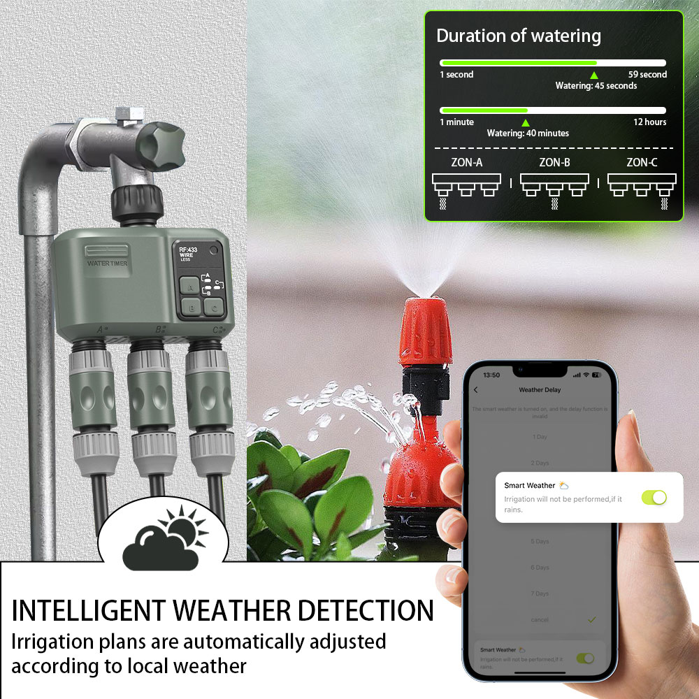 Таймер полива Tuya Wifi+RF433  – обзор и цена Smart Garden Water Timer